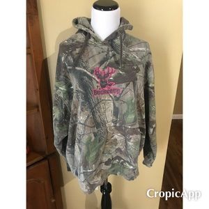 Bucked Up Camo Pink Deer logo hoodie💕